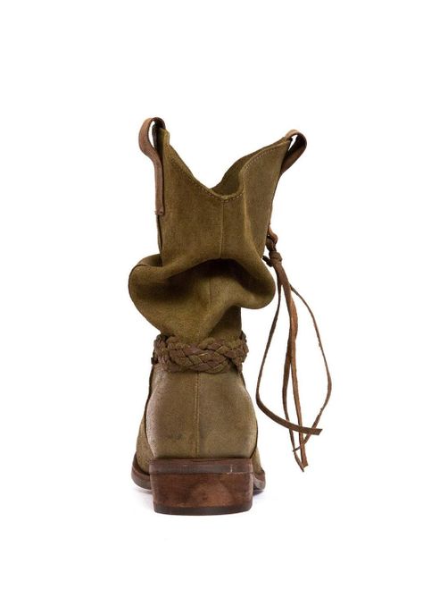 Bota Mujer De Cuero Camila Verde C3-5