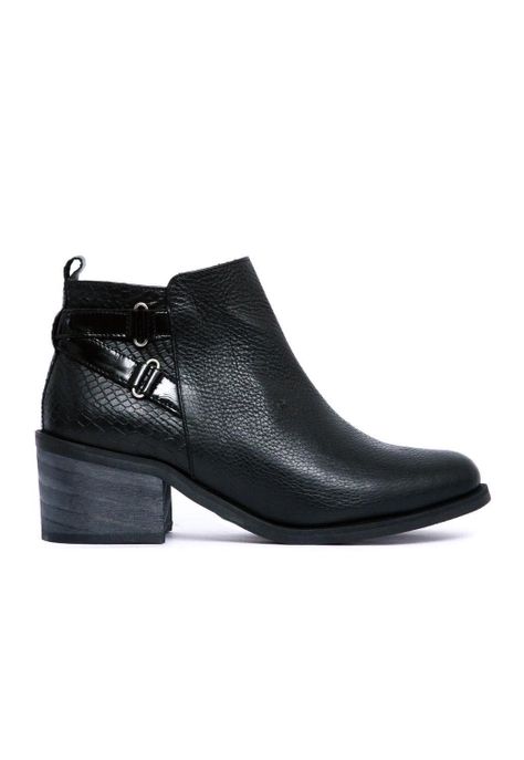 Botin Mujer De Cuero Olga C4 Negro-0