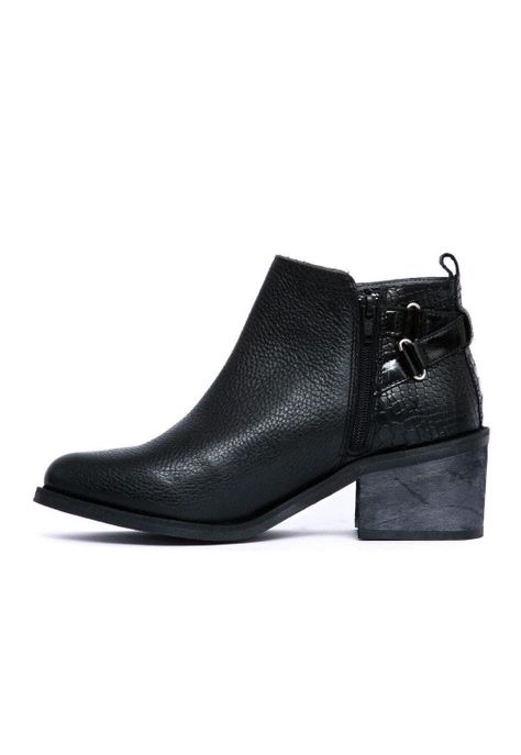 Botin Mujer De Cuero Olga C4 Negro-3