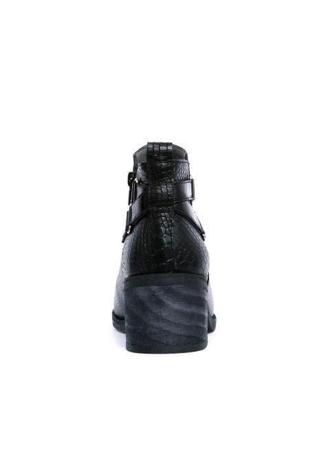 Botin Mujer De Cuero Olga C4 Negro-4