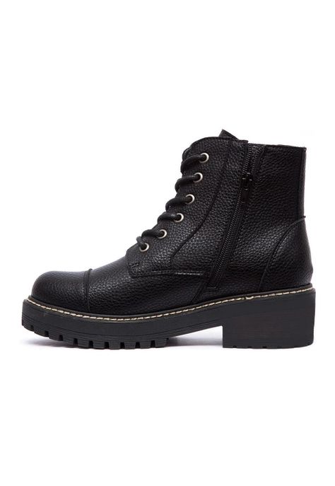 Botines Mujer De Cuero Tiuque Negro C21-3