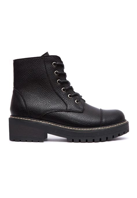 Botines Mujer De Cuero Tiuque Negro C21-0