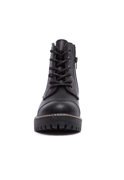 Botines Mujer De Cuero Tiuque Negro C21-2