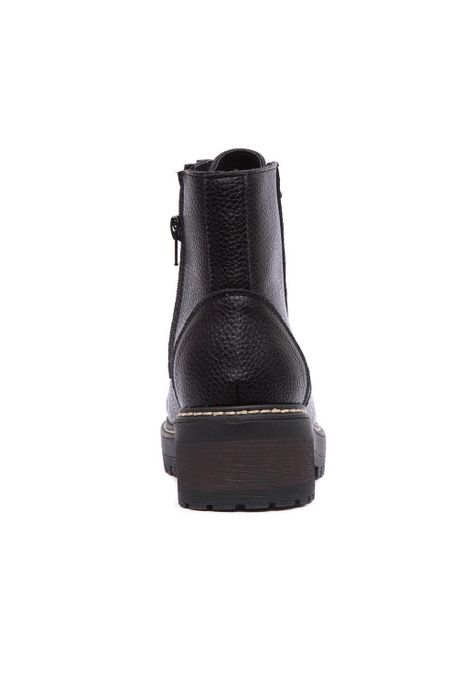 Botines Mujer De Cuero Tiuque Negro C21-4