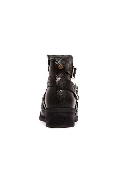 Botin Mujer De Cuero Zaha C1 Negro -4