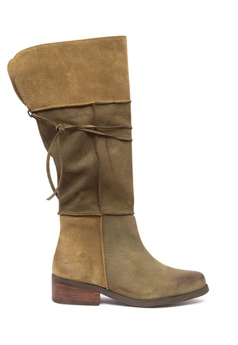Bota Mujer De Cuero Jade Verde C3-0