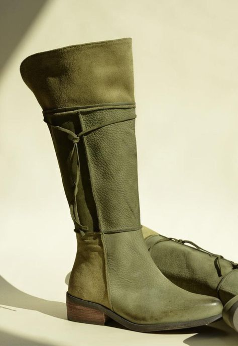 Bota Mujer De Cuero Jade Verde C3-1
