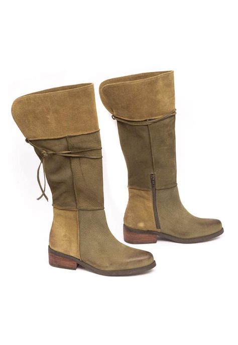 Bota Mujer De Cuero Jade Verde C3-2