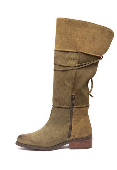 Bota Mujer De Cuero Jade Verde C3-4
