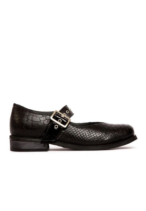 Zapato Mujer De Cuero Malala Negro C4-0