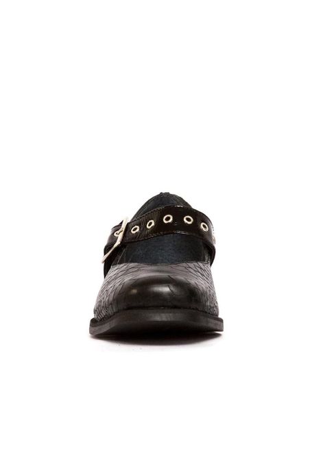 Zapato Mujer De Cuero Malala Negro C4-2
