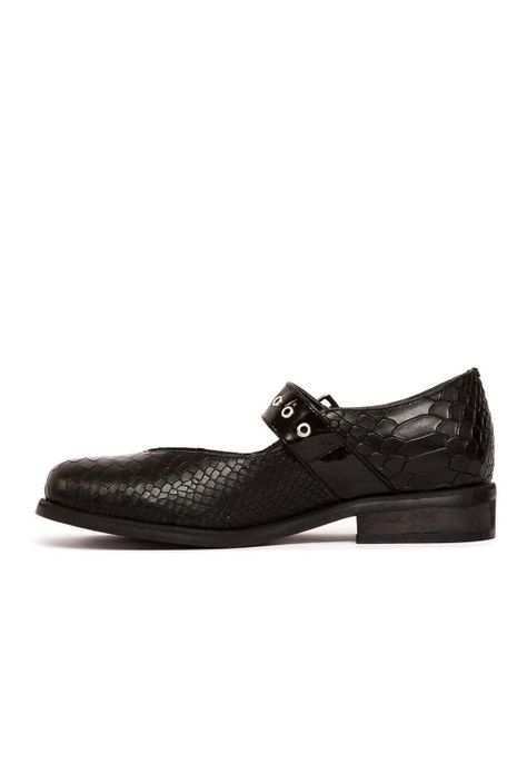 Zapato Mujer De Cuero Malala Negro C4-3