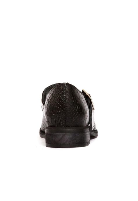 Zapato Mujer De Cuero Malala Negro C4-4