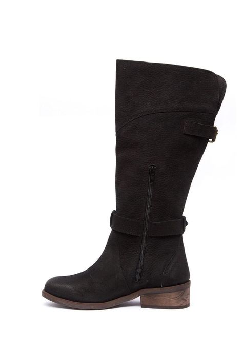 Bota Mujer De Cuero Harriet Negro C1-3