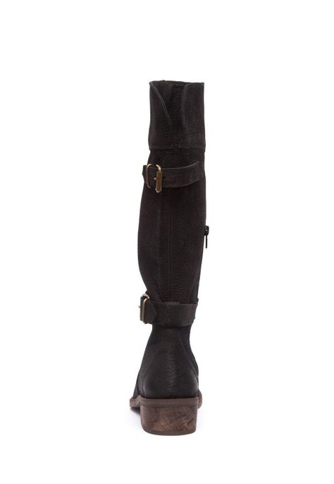 Bota Mujer De Cuero Harriet Negro C1-4