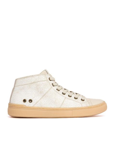 Zapatilla Mujer De Cuero Adela Blanco C2-0