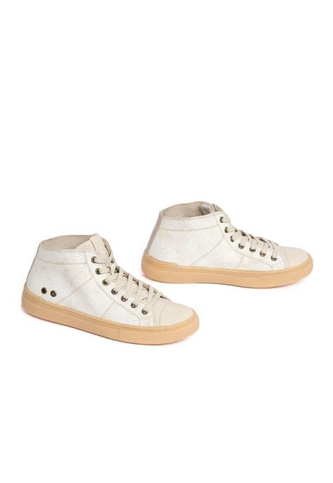 Zapatilla Mujer De Cuero Adela Blanco C2-5