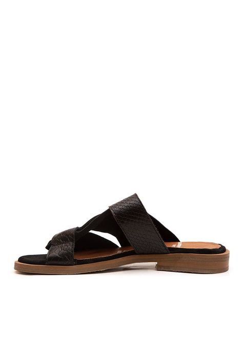 Sandalia De Cuero Turpial C10 Negro Giani Dafirenze-0