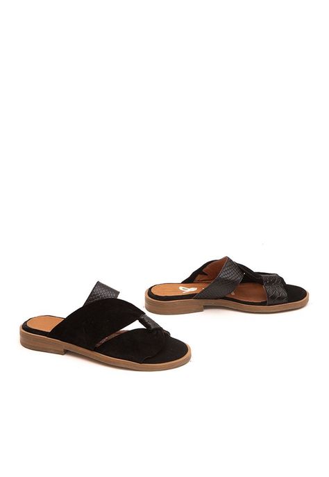 Sandalia De Cuero Turpial C10 Negro Giani Dafirenze-2