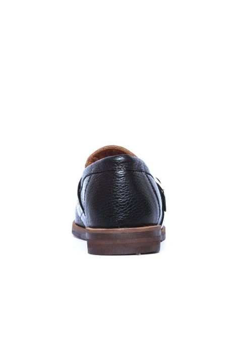 Mocasin Mujer De Cuero Amelia C1 Negro Camel-4