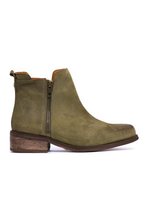 Botin Mujer De Cuero Lena C3 Verde -0