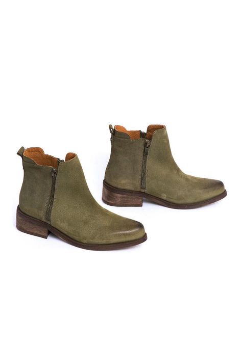 Botin Mujer De Cuero Lena C3 Verde -5