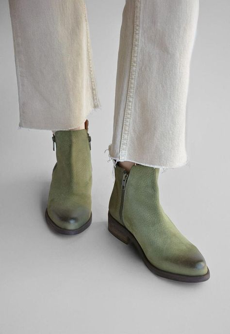 Botin Mujer De Cuero Lena C3 Verde -6