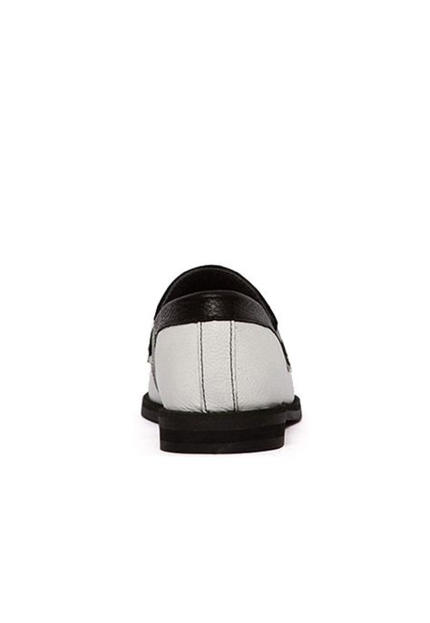 Mocasin Barbie De Cuero Kitty Negro Blanco C1-4