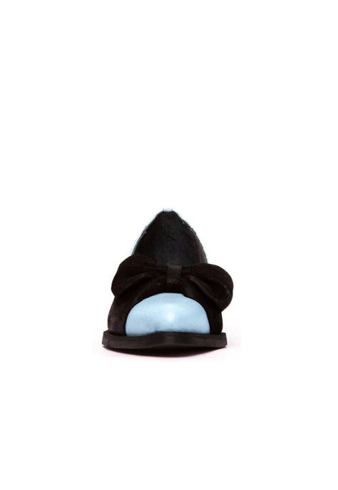 Zapato Barbie De Cuero Betsy Negro Celeste C2-3