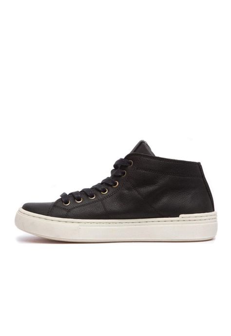 Zapatilla Mujer De Cuero Adela Negro C1-3