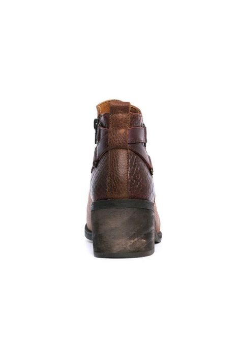 Botin Mujer De Cuero Olga Café C5-3