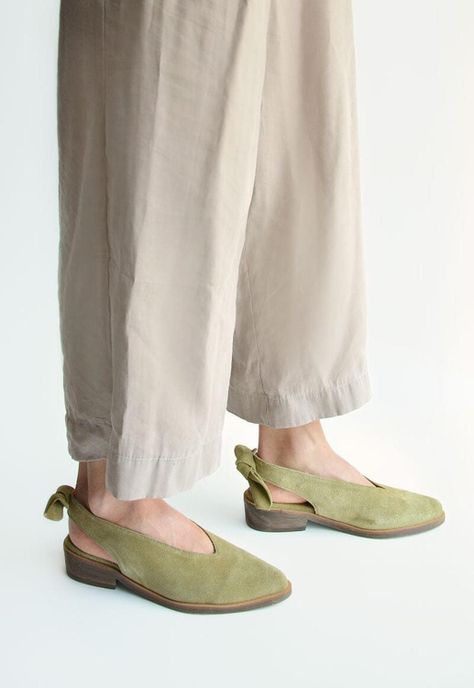 Zapato Mujer De Cuero Guindo C12 Verde-1