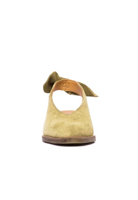 Zapato Mujer De Cuero Guindo C12 Verde-2