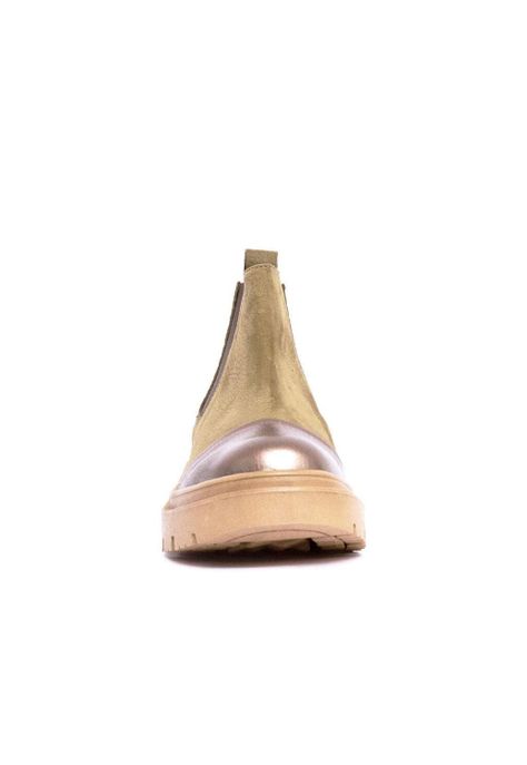 Botin Mujer De Cuero Celia C2 Verde Metálico-3