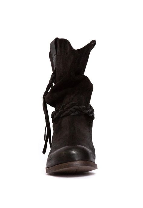 Bota Mujer De Cuero Camila Negro C1-2