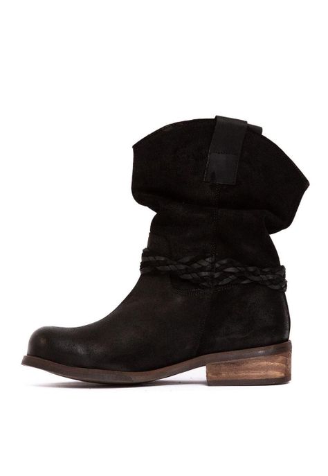 Bota Mujer De Cuero Camila Negro C1-3