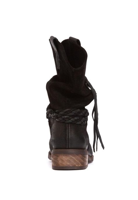 Bota Mujer De Cuero Camila Negro C1-4