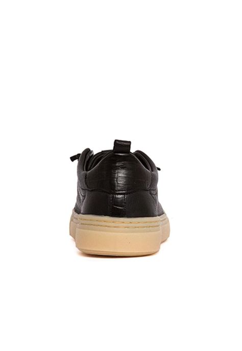 Zapatilla Mujer De Cuero Violeta Negro C2-4