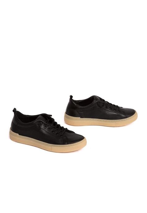 Zapatilla Mujer De Cuero Violeta Negro C2-5