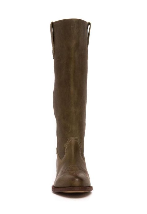 Bota Mujer De Cuero Fatima Verde C3-3