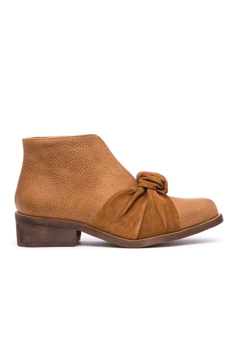 Botin Mujer De Cuero Florence C2 Camel-0