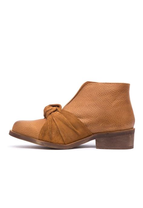 Botin Mujer De Cuero Florence C2 Camel-3