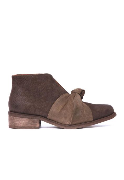 Botin Mujer De Cuero Florence C3 Café-0