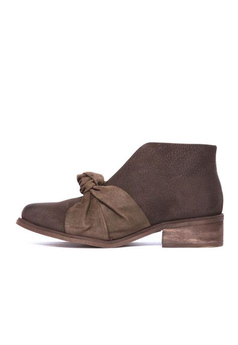 Botin Mujer De Cuero Florence C3 Café-2