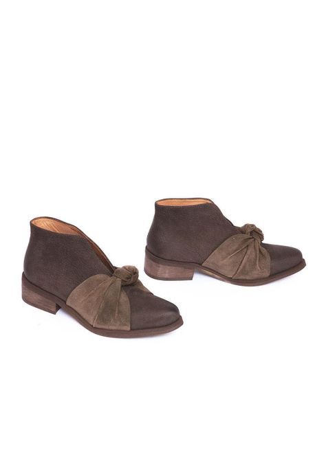 Botin Mujer De Cuero Florence C3 Café-4