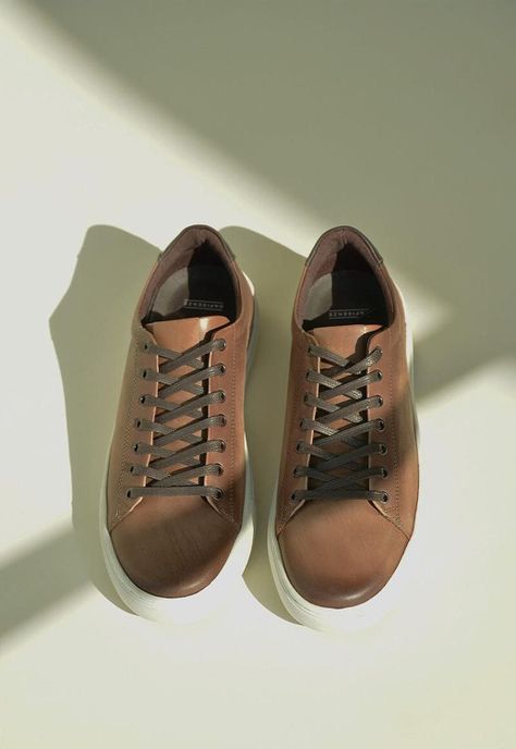 Zapatilla Hombre De Cuero Lilo Café C1-6