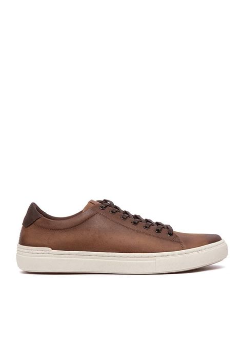 Zapatilla Hombre De Cuero Lilo Café C1-0