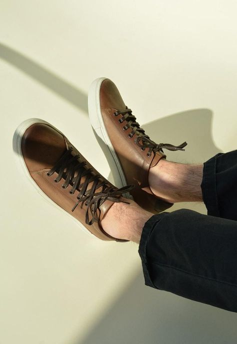 Zapatilla Hombre De Cuero Lilo Café C1-1
