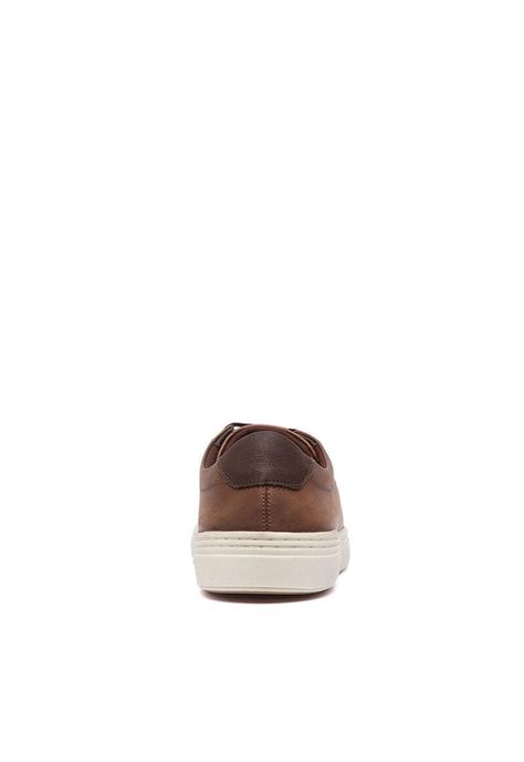 Zapatilla Hombre De Cuero Lilo Café C1-4