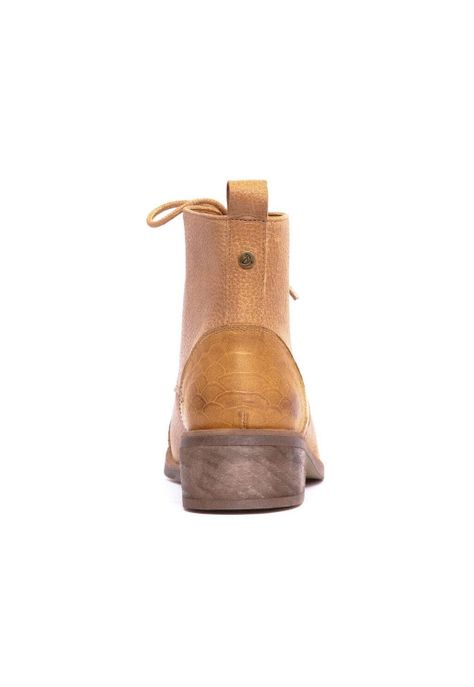 Botin Mujer De Cuero Aretha Camel C2-4
